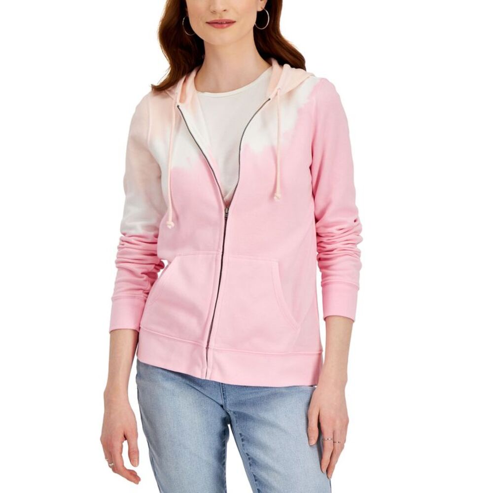 Style & Co Printed Zippered Hoodie